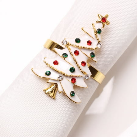 UDIYO 6Pcs/Set Cute Christmas Tree Napkin Ring Christmas Style Beautiful Metal Shape Napkin Holder for Home
UDIYO 6Pcs/Set Cute Christmas Tree Napkin Ring Christmas Style Beautiful Metal Shape Napkin Holder for Home
