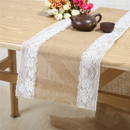 Mightlink Table Runner Reusable Jute Decorative Dining Room Table Cloth with Lace Edges Decor for Daily Life
Mightlink Table Runner Reusable Jute Decorative Dining Room Table Cloth with Lace Edges Decor for Daily Life