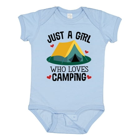 Inktastic Just a Girl Who Loves Camping Gift Baby Girl Bodysuit