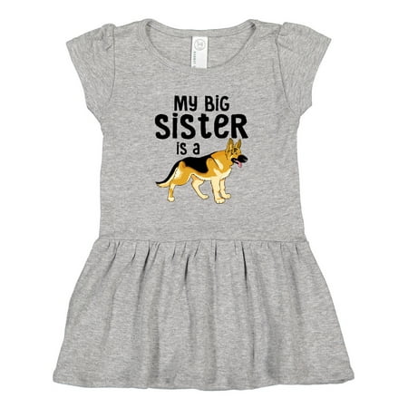 Inktastic My Big Sister is a German Shepherd Gift Toddler Girl Dress