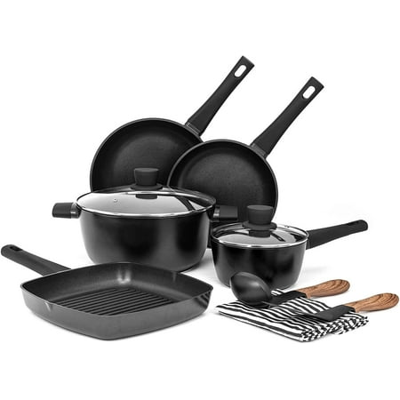GUVSOETS Kitchen Cookware Sets 10pcs Nonstick Frying Pots and Pans Set PFAS / PFOA Free Non Stick Frying Pan Set
GUVSOETS Kitchen Cookware Sets 10pcs Nonstick Frying Pots and Pans Set PFAS / PFOA Free Non Stick Frying Pan Set