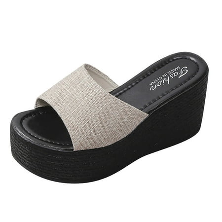 Kukoosong Wedge Sandals for Women Flat Shoes Beach Wedge Heel Sandals Summer Non-Slip Causal Slippers Sandals Women Beige 42
Kukoosong Wedge Sandals for Women Flat Shoes Beach Wedge Heel Sandals Summer Non-Slip Causal Slippers Sandals Women Beige 42