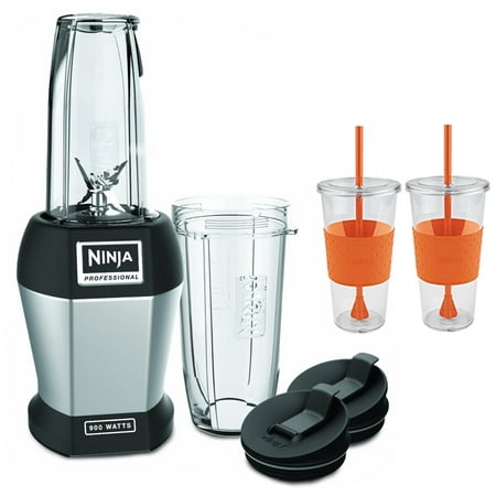 Ninja BL451 Pro Deluxe 900-watt Table Top Blender With 2 x Copco Eco First Tumbler 24 Ounce Togo Cup Mug - Orange