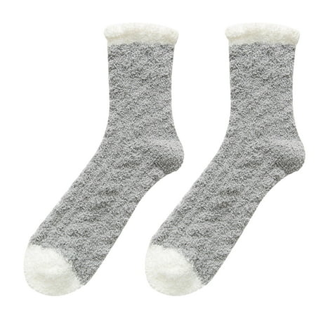 Women Autumn And Winter Thickened Coral Fleece Socks Cute Cartoon Tube Socks Christmas Socks for Christmas