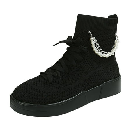 Ankle Boots for Women Women Lace Up Socks Boots Chain Pearl Round Toe Boots Stilettos Platform Boots Breathable Fashion Women Boots Ankle Boots Pu 41
Ankle Boots for Women Women Lace Up Socks Boots Chain Pearl Round Toe Boots Stilettos Platform Boots Breathable Fashion Women Boots Ankle Boots Pu 41