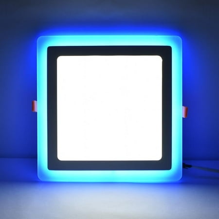 9 1/2 (241mm) Square ceiling light 18watt White + 6watt blue light border Hole 8 1/4 (207mm) Input 85~265Vac
9 1/2 (241mm) Square ceiling light 18watt White + 6watt blue light border Hole 8 1/4 (207mm) Input 85~265Vac