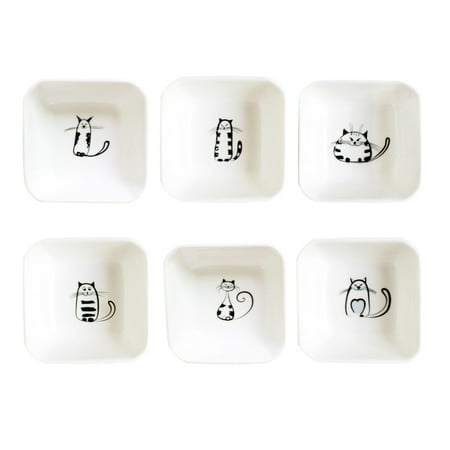 6pcs Seasoning Dish Plate Sauce Dip Plate Small Plate Salad Sauce Tableware