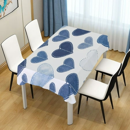 60x60 Inch Tablecloth Polyester Square Tablecloth for Home Kitchen Dinner Decor Denim Heart Pattern
60x60 Inch Tablecloth Polyester Square Tablecloth for Home Kitchen Dinner Decor Denim Heart Pattern