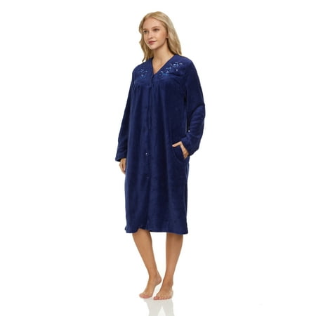 Lati Fashion Women Long Sleeve Plush Snaps Duster Female Nightgown Navy Blue 1X
Lati Fashion Women Long Sleeve Plush Snaps Duster Female Nightgown Navy Blue 1X