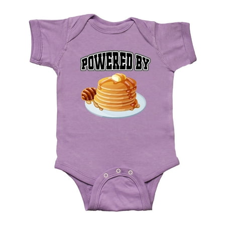 Inktastic Powered by Pancakes Gift Baby Boy or Baby Girl Bodysuit