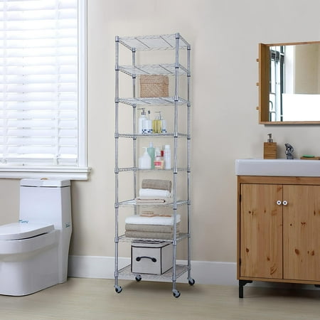 WEISANTIQ Heavy Duty 8 Tier Wire Shelving with Wheels 8 Thicken Steel Tube Pantry for Storage Adjustable Shelving Unit
WEISANTIQ Heavy Duty 8 Tier Wire Shelving with Wheels 8 Thicken Steel Tube Pantry for Storage Adjustable Shelving Unit