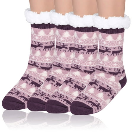 FOCUSSEXY Womens Fuzzy Socks with Grips Non Slip Slipper Socks Cozy Christmas Gift Warm Fluffy Gripper Socks 4 Pair
FOCUSSEXY Womens Fuzzy Socks with Grips Non Slip Slipper Socks Cozy Christmas Gift Warm Fluffy Gripper Socks 4 Pair