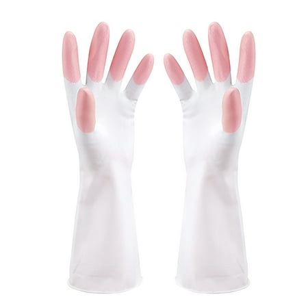 Farfi 1 Pair Gloves Reusable Protective PVC Kitchen Cooking Cleaning Safety Gloves for Cleaning (Pink L)
Farfi 1 Pair Gloves Reusable Protective PVC Kitchen Cooking Cleaning Safety Gloves for Cleaning (Pink L)