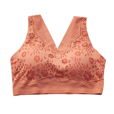 Pedort Adhesive Bra Signature Lace Unlined Underwire Bra Red M