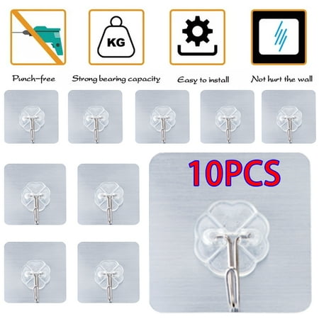 Kcysta 10PCS Heavy Duty Adhesive Hooks for General Purpose Waterproof and Oil Resistant for Bathroom and Kitchen Wall
Kcysta 10PCS Heavy Duty Adhesive Hooks for General Purpose Waterproof and Oil Resistant for Bathroom and Kitchen Wall