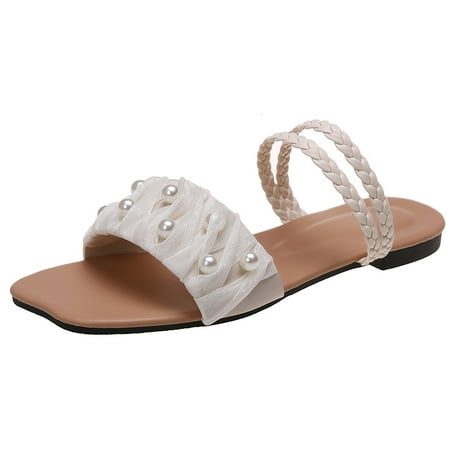 Qufokar Thigh High Boots Women Flat Shoes for Women Casual Sandals for Women Fashion Casual Lightweight Falt Sandals Slippers Pearl Decoration Shoes
Qufokar Thigh High Boots Women Flat Shoes for Women Casual Sandals for Women Fashion Casual Lightweight Falt Sandals Slippers Pearl Decoration Shoes