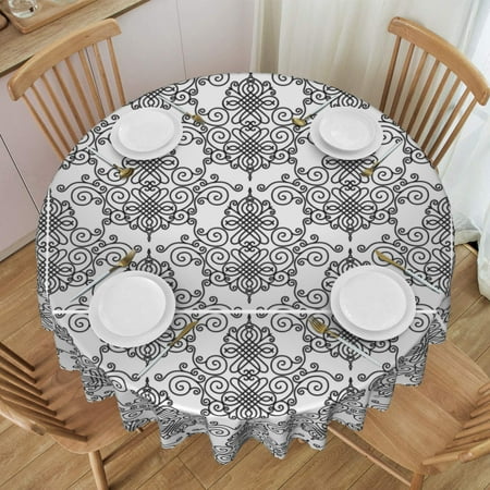 Tablecloth Flower Pattern Table Cloth For Circular Tables Waterproof Resistant Picnic Table Covers For Kitchen Dining/Party
Tablecloth Flower Pattern Table Cloth For Circular Tables Waterproof Resistant Picnic Table Covers For Kitchen Dining/Party