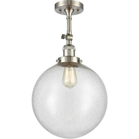 Brushed Satin Nickel Tone Semi Flush 12 Wide Seedy Glass Steel/Cast Brass Medium Base LED 1 Light Fixture
Brushed Satin Nickel Tone Semi Flush 12 Wide Seedy Glass Steel/Cast Brass Medium Base LED 1 Light Fixture