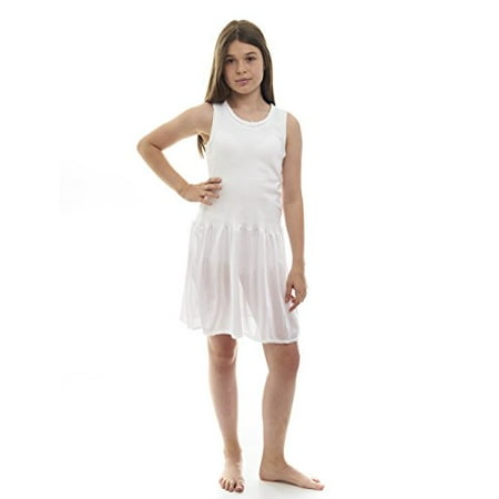 Rossette Girls Cotton & Nylon Full Slip 4030 - WHITE 6