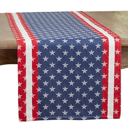 Fennco Styles Stripe Star Americana Cotton Table Runner 16 W x 72 L - Multicolored American Flag Inspired Table Cover for Home Décor Dinner Parties National Holidays
Fennco Styles Stripe Star Americana Cotton Table Runner 16 W x 72 L - Multicolored American Flag Inspired Table Cover for Home Décor Dinner Parties National Holidays