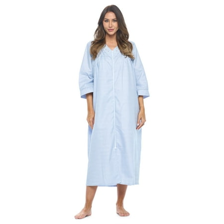 Casual Nights Women s Zip Front Woven House Dress | 3/4 Sleeves Housecoat Long Duster Lounger
Casual Nights Women s Zip Front Woven House Dress | 3/4 Sleeves Housecoat Long Duster Lounger