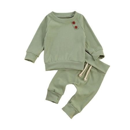 Binpure Newborn Baby Boy Girl 2pcs Outfit Set Long Sleeve Solid Color Top and Pants Set
Binpure Newborn Baby Boy Girl 2pcs Outfit Set Long Sleeve Solid Color Top and Pants Set