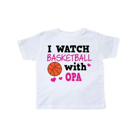 Inktastic I Watch Basketball with Opa Gift Toddler Toddler Girl T-Shirt