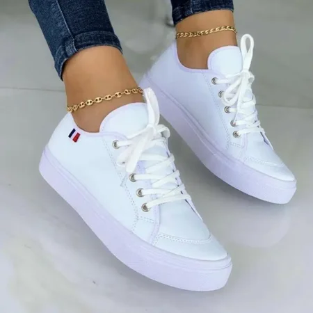 Thick Bottom Lace-up Skate Shoes For Women Waterproof Faux Leather Women‘s Casual Shoes
Thick Bottom Lace-up Skate Shoes For Women Waterproof Faux Leather Women‘s Casual Shoes