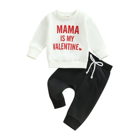 Sunisery Valentine s Day Toddler Newborn Baby Boy Outfit Mama s Valentine Crewneck Sweatshirt Long Pants Spring Cotton Clothes Set
Sunisery Valentine s Day Toddler Newborn Baby Boy Outfit Mama s Valentine Crewneck Sweatshirt Long Pants Spring Cotton Clothes Set