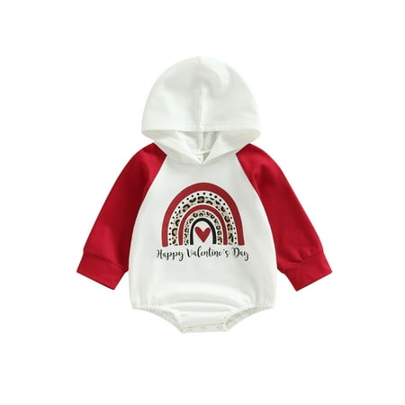 Bagilaanoe Newborn Baby Girl Boy Hooded Romper Sweatshirt Long Sleeve Bodysuit Rainbow Letters Print Pullover 3M 6M 12M 18M Infant Casual Tops for Valentine’s Day
Bagilaanoe Newborn Baby Girl Boy Hooded Romper Sweatshirt Long Sleeve Bodysuit Rainbow Letters Print Pullover 3M 6M 12M 18M Infant Casual Tops for Valentine’s Day