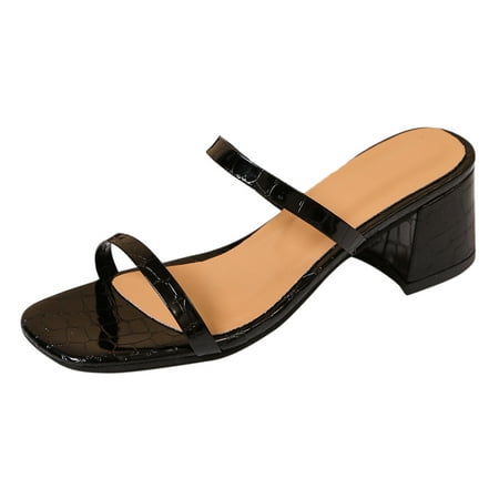 Kenklcie Fashion Summer Women Sandals Thick Heel Open Toe Breathable Comfortable Solid Color Leather Grain Casual Style
Kenklcie Fashion Summer Women Sandals Thick Heel Open Toe Breathable Comfortable Solid Color Leather Grain Casual Style