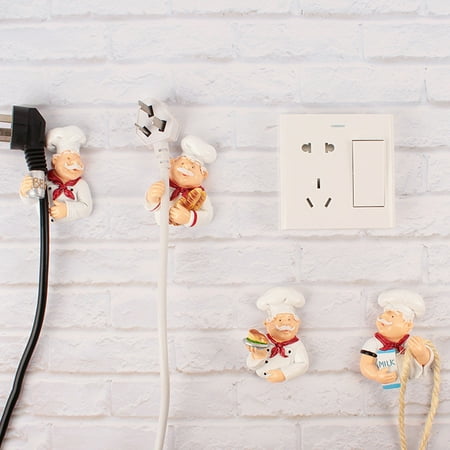 Wanwan Plug Hook Multifunctional Strong Adhesive Punch-free Lovely Cartoon Chef Power Cord Storage Rack for Home 
Wanwan Plug Hook Multifunctional Strong Adhesive Punch-free Lovely Cartoon Chef Power Cord Storage Rack for Home
