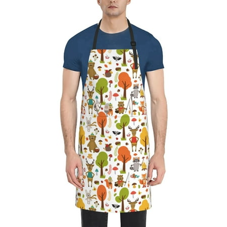 Pofeuu Animals Forest Print Waterproof Apron with Pockets Adjustable Cooking Aprons Kitchen Bib for Baking Household Cleaning
Pofeuu Animals Forest Print Waterproof Apron with Pockets Adjustable Cooking Aprons Kitchen Bib for Baking Household Cleaning