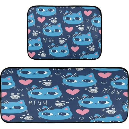 SKYSONIC Cute Cats 2 Pieces Kitchen Rug Cushioned Anti-Fatigue Kitchen Rugs Set for Home Office Laundry 19.7 x 27.6 +19.7 x 47.2
SKYSONIC Cute Cats 2 Pieces Kitchen Rug Cushioned Anti-Fatigue Kitchen Rugs Set for Home Office Laundry 19.7 x 27.6 +19.7 x 47.2