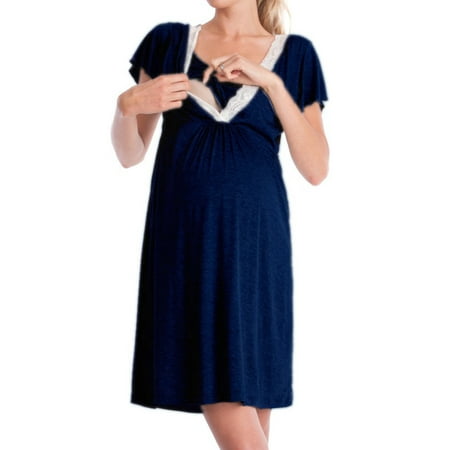 GORHGORH Women s Cotton Short Sleeve Solid Color Lace Multifunction Nursing Maternity Dress
GORHGORH Women s Cotton Short Sleeve Solid Color Lace Multifunction Nursing Maternity Dress