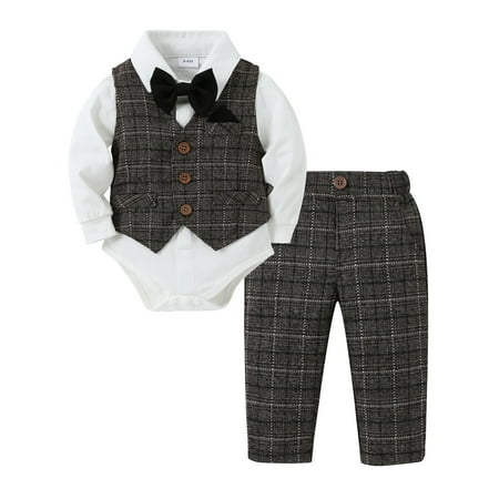 Toddler Baby Boy Clothes 3-24 Months Outfit 4PC Gentleman Dress Romper Shirt Coat Vest Pants Bow Tie
Toddler Baby Boy Clothes 3-24 Months Outfit 4PC Gentleman Dress Romper Shirt Coat Vest Pants Bow Tie