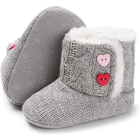 Newborn Baby Girls Boys Boots Soft Anti-Slip Sole Warm Winter Snow Booties Toddler Infant Prewalker Shoes