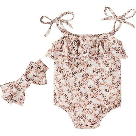 QWZNDZGR Baby Girls Daisy Playsuits Bodysuit+Headband Print Halter Romper Floral Jumpsuit Infant Summer Clothes 
QWZNDZGR Baby Girls Daisy Playsuits Bodysuit+Headband Print Halter Romper Floral Jumpsuit Infant Summer Clothes