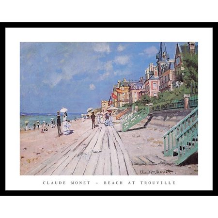 Beach At Trouville - Claude Monet Poster Poster Print