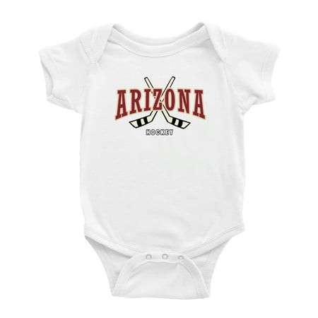 Cute Arizona Baby Romper Hockey Fan Baby Jersey Clothes (White 3-6 Monthes)