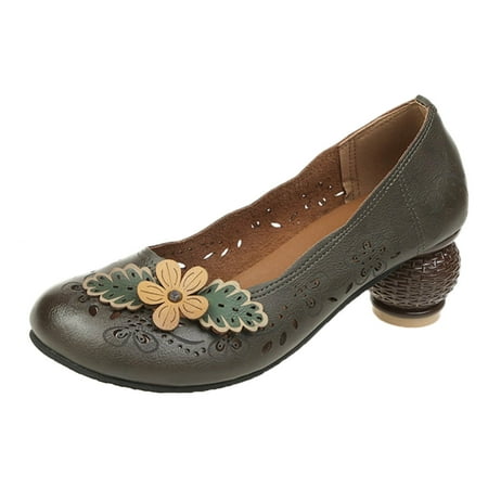 Wesracia Womens Shoes Summer Casual Retro Hollow Comfortable Chunky Heel Fish Mouth Flowers Casual Shoes
Wesracia Womens Shoes Summer Casual Retro Hollow Comfortable Chunky Heel Fish Mouth Flowers Casual Shoes
