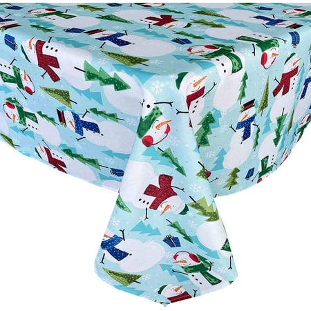 Newbridge Blue Snowman Fun Christmas Fabric Tablecloth Cheerful Snowmen and Evergreen Tree Print Xmas Soil Resistant No Iron Easy Care Tablecloth 60 Inch x 84 Inch Oval
Newbridge Blue Snowman Fun Christmas Fabric Tablecloth Cheerful Snowmen and Evergreen Tree Print Xmas Soil Resistant No Iron Easy Care Tablecloth 60 Inch x 84 Inch Oval