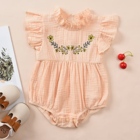 EQWLJWE Newborn Infant Baby Girls Sleeveless Embroidery Print Bodysuit Romper Jumpsuit Girls Harness Holiday Clearance
EQWLJWE Newborn Infant Baby Girls Sleeveless Embroidery Print Bodysuit Romper Jumpsuit Girls Harness Holiday Clearance