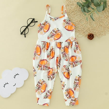 NIUREDLTD Toddler Girls Sleeveless Cartoon Prints Romper Jumpsuit With Pocket Clothes Football Letter Print
NIUREDLTD Toddler Girls Sleeveless Cartoon Prints Romper Jumpsuit With Pocket Clothes Football Letter Print