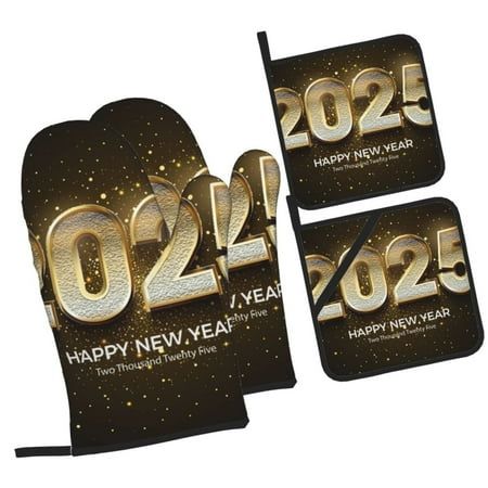 Balery Happy New Year 2025 E Pattern Oven Mitts and Pot Holders 4 pcs Set Kitchen Oven Glove High Heat Resistant 500℉ Oven Mitts with Non-Slip Silicone Surface
Balery Happy New Year 2025 E Pattern Oven Mitts and Pot Holders 4 pcs Set Kitchen Oven Glove High Heat Resistant 500℉ Oven Mitts with Non-Slip Silicone Surface