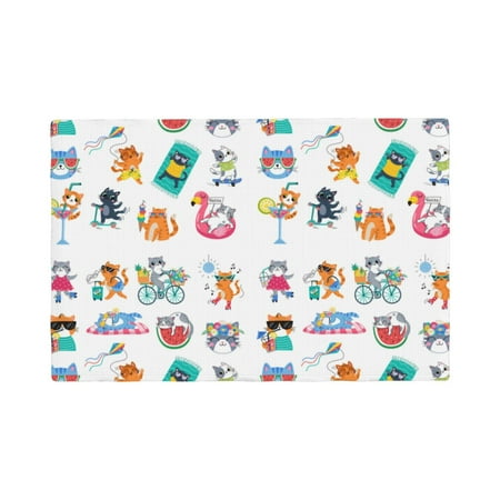 Placemats Set of 4 Hello Summer Cat Place mats for Dining Table Indoor/Outdoor Cute Heat Resistant Washable Table Mats(18 x 12 )
Placemats Set of 4 Hello Summer Cat Place mats for Dining Table Indoor/Outdoor Cute Heat Resistant Washable Table Mats(18 x 12 )