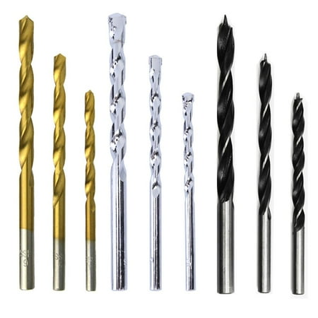 9 PCS Drill Bit Sets for Wood Metal Concrete Drilling Quick Work Combo Kit with Case
9 PCS Drill Bit Sets for Wood Metal Concrete Drilling Quick Work Combo Kit with Case