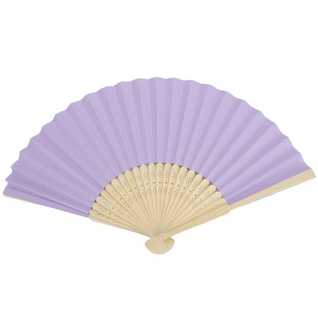 Gwong Chinese Style Blank Folding Hand Held Bamboo Paper Pocket Fan DIY Craft Gift