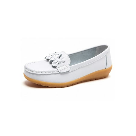 Ymiytan Ladies Flats Round Toe Loafers Slip On Boat Shoes Walking Casual Classic Non-Slip Shoe White 5.5
Ymiytan Ladies Flats Round Toe Loafers Slip On Boat Shoes Walking Casual Classic Non-Slip Shoe White 5.5