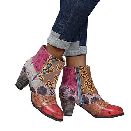 Foraging dimple Boots Womens Shoes Splicing Print Short Boots Winter and Autumn Boots Yellow
Foraging dimple Boots Womens Shoes Splicing Print Short Boots Winter and Autumn Boots Yellow
